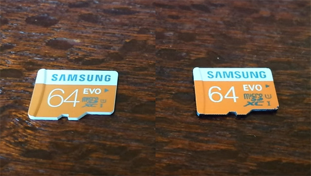 Поддельная карта Samsung Evo на 64 ГБ