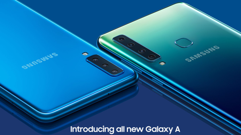 galaxy a9 blue and green