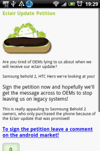 Eclair Update Petition