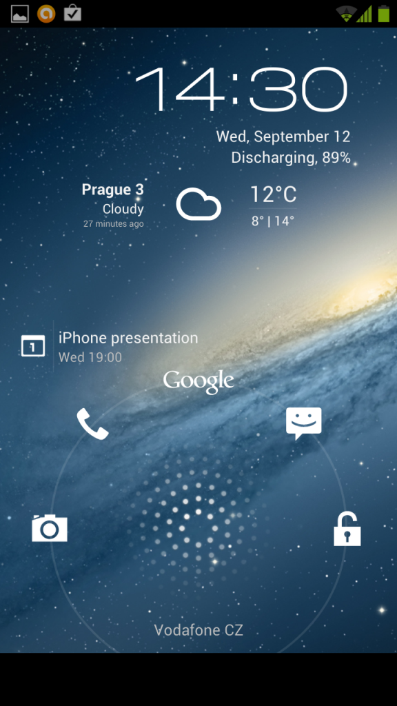 Lockscreen icons