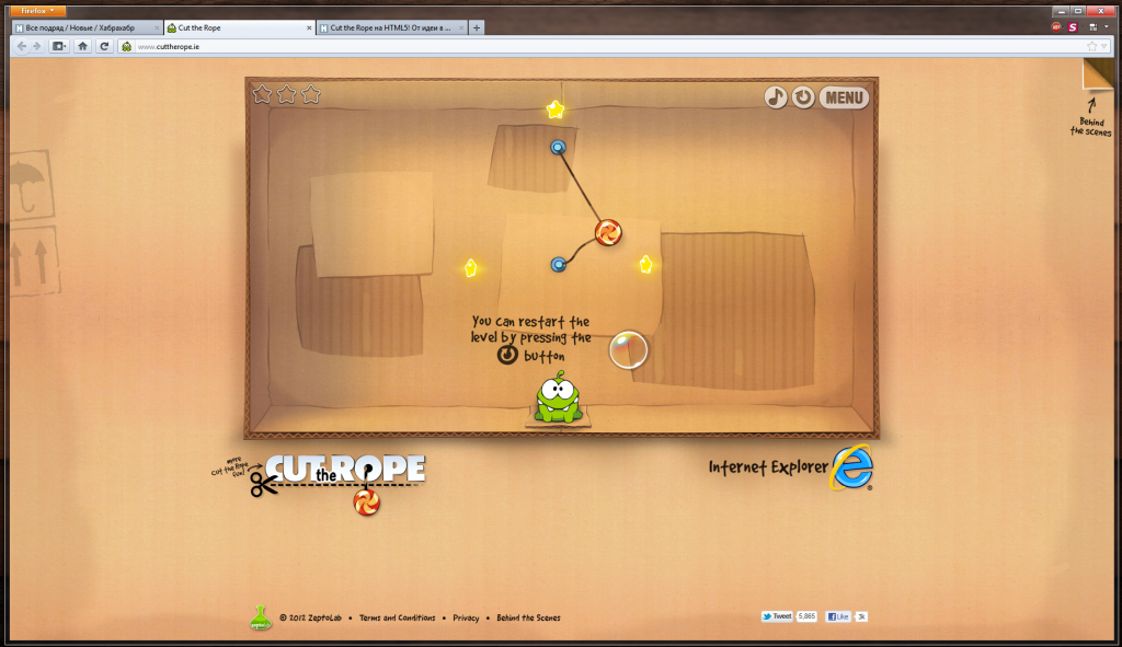 HTML5 Cut the Rope