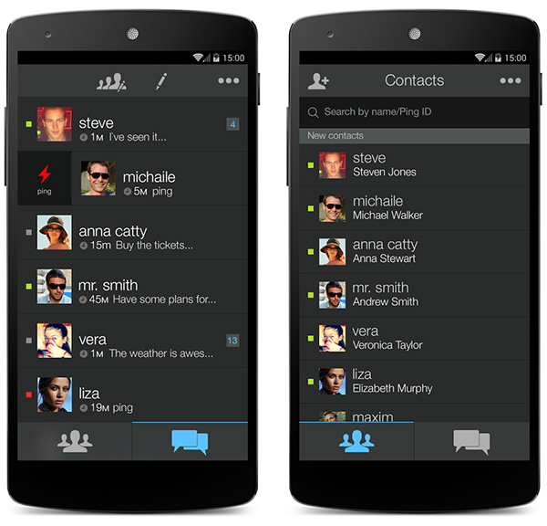Ping для Android: особый мессенджер