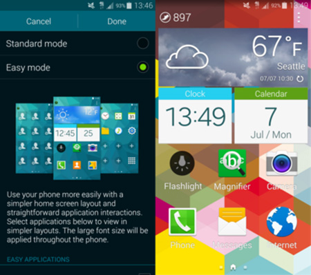 Как активировать Easy Mode на Galaxy S5