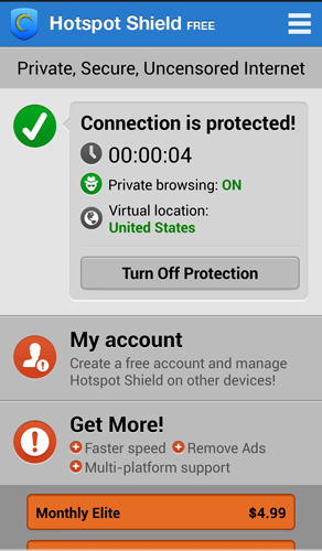 Hotspot Shield VPN прокси WiFi для Android