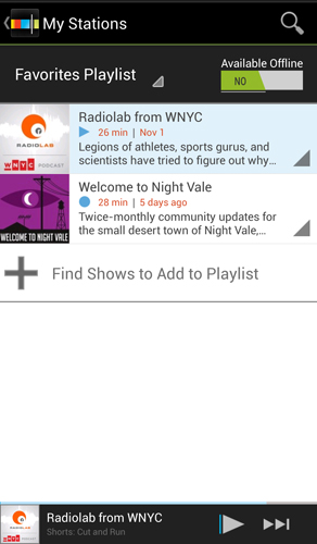 Stitcher Radio for Podcasts