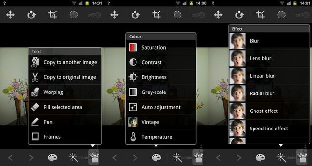 Приложение Photo Editor на Galaxy Note первого поколения